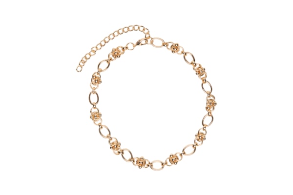 Colar Feminino Corrente Detalhada - Dourado