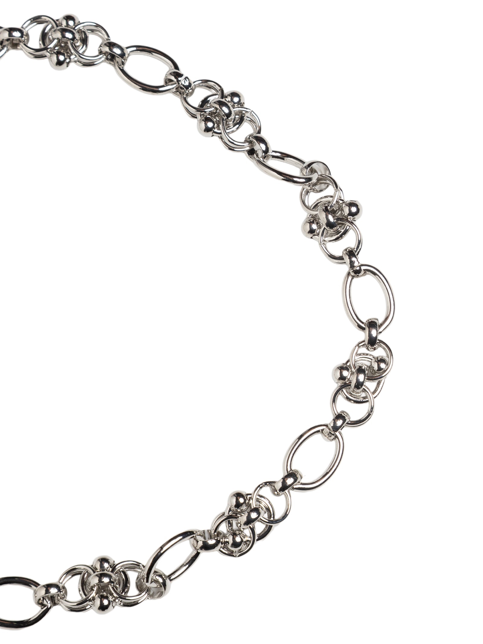 Colar Feminino Corrente Detalhada Prateado Basiq