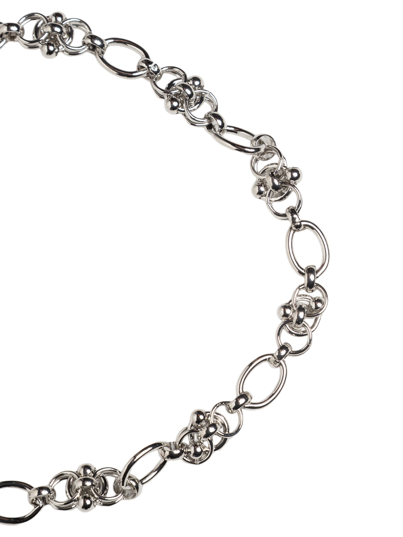 Colar Feminino Corrente Detalhada Prateado Basiq