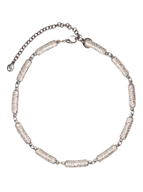 Colar Feminino Curto Elos – Prateado