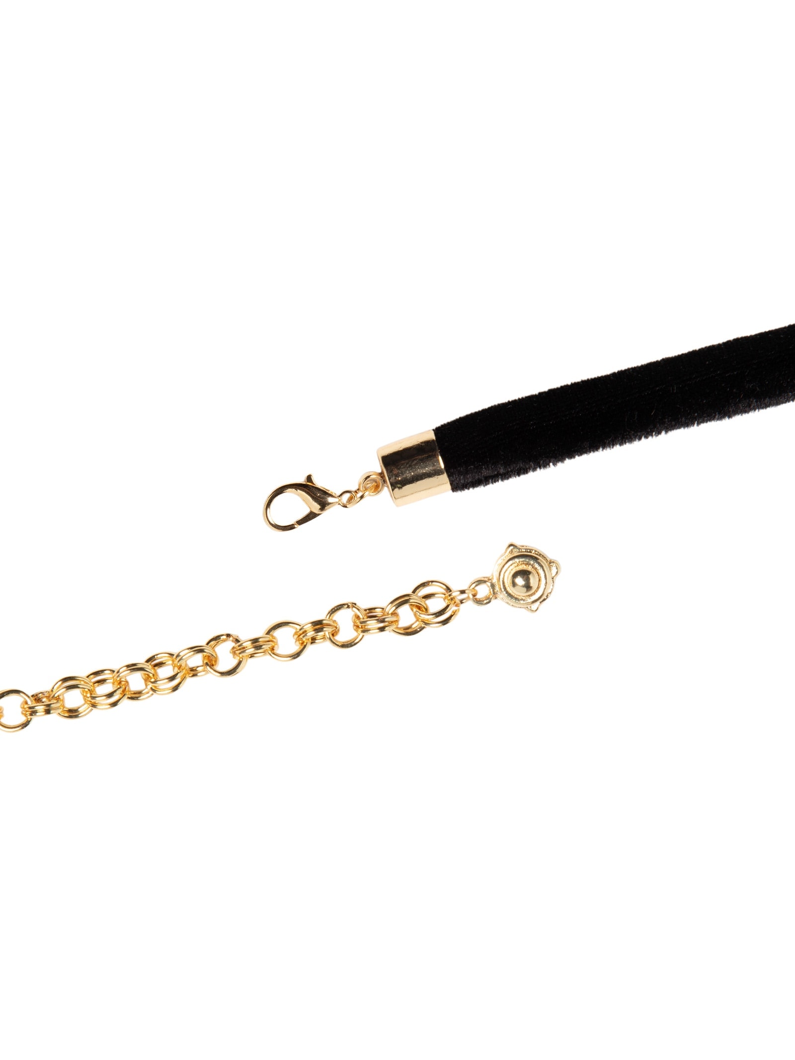 Colar Feminino Em Veludo Com Pingente Cinza '2Essential