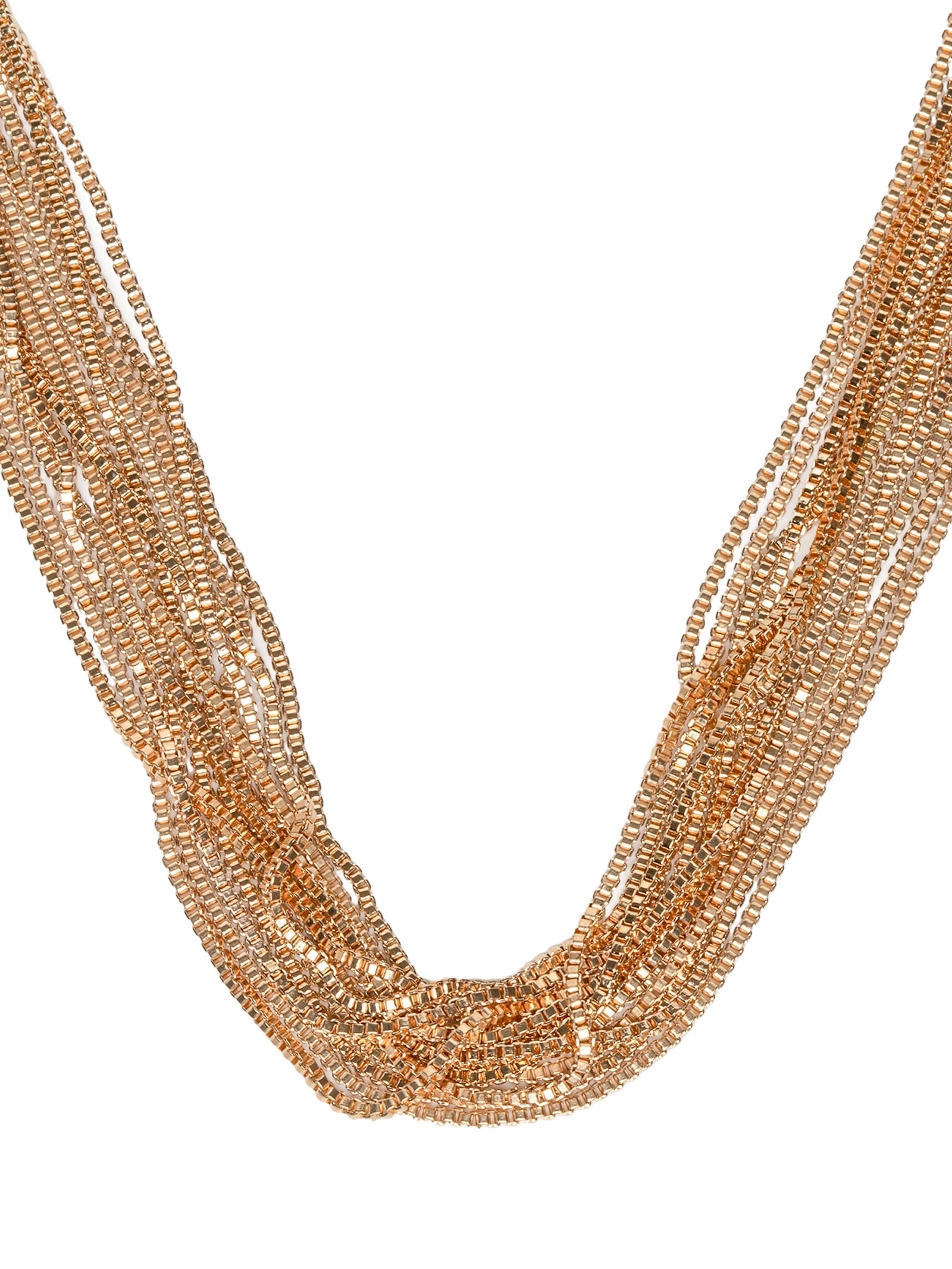 Colar Feminino Entrelaçado Dourado Market 33
