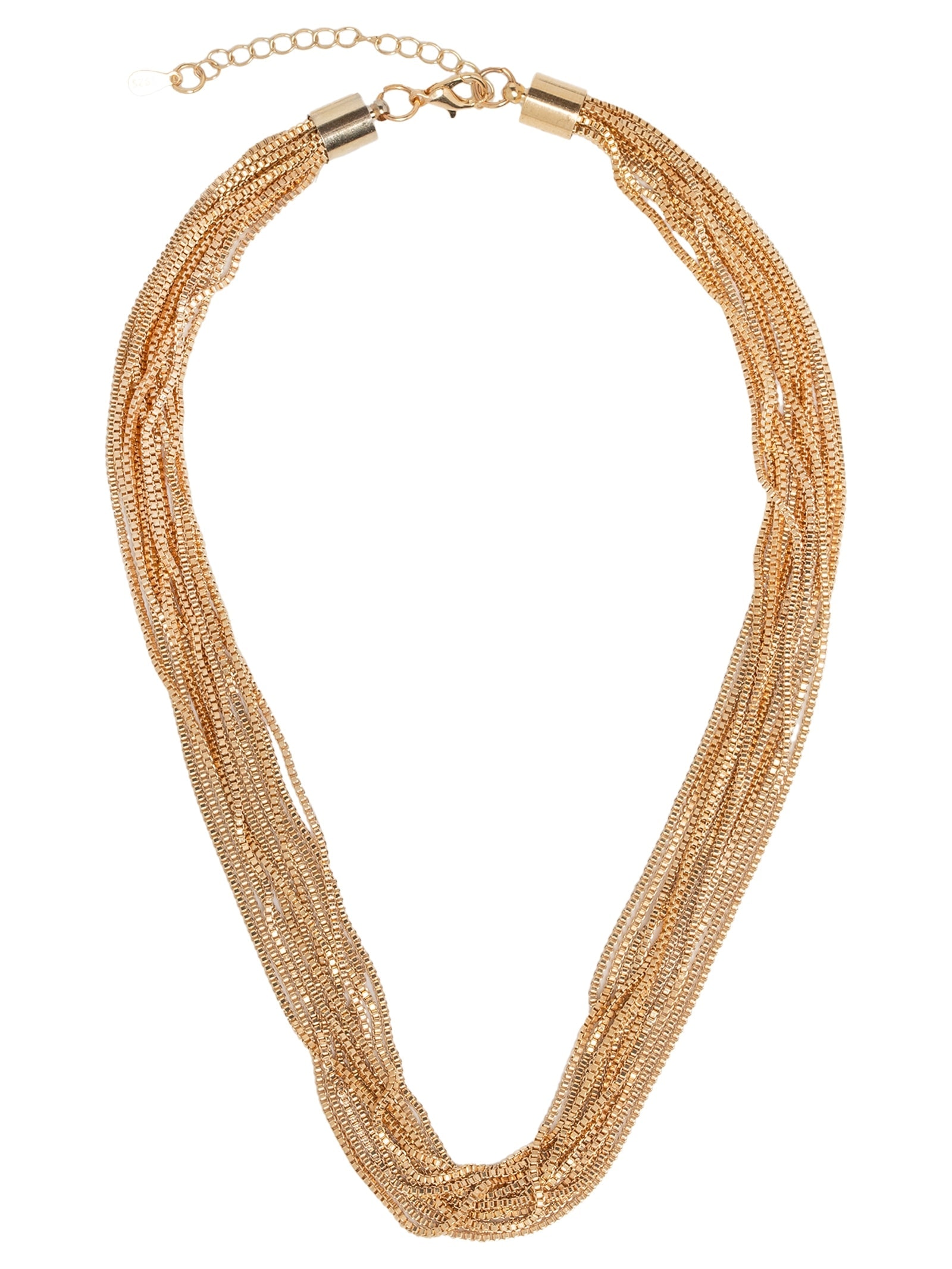 Colar Feminino Entrelaçado Dourado Market 33