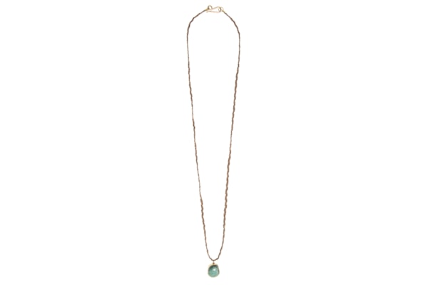 Colar Feminino Fio Pedra Quartzo - Marrom
