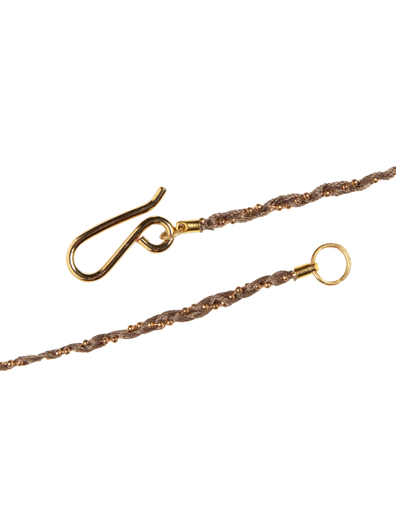 Colar Feminino Fio Pedra Quartzo Marrom Maria Filó