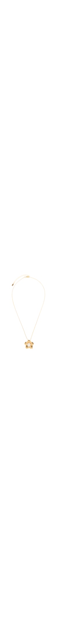 Colar Feminino Flor Metal + Miolo Madre Ouro - Dourado