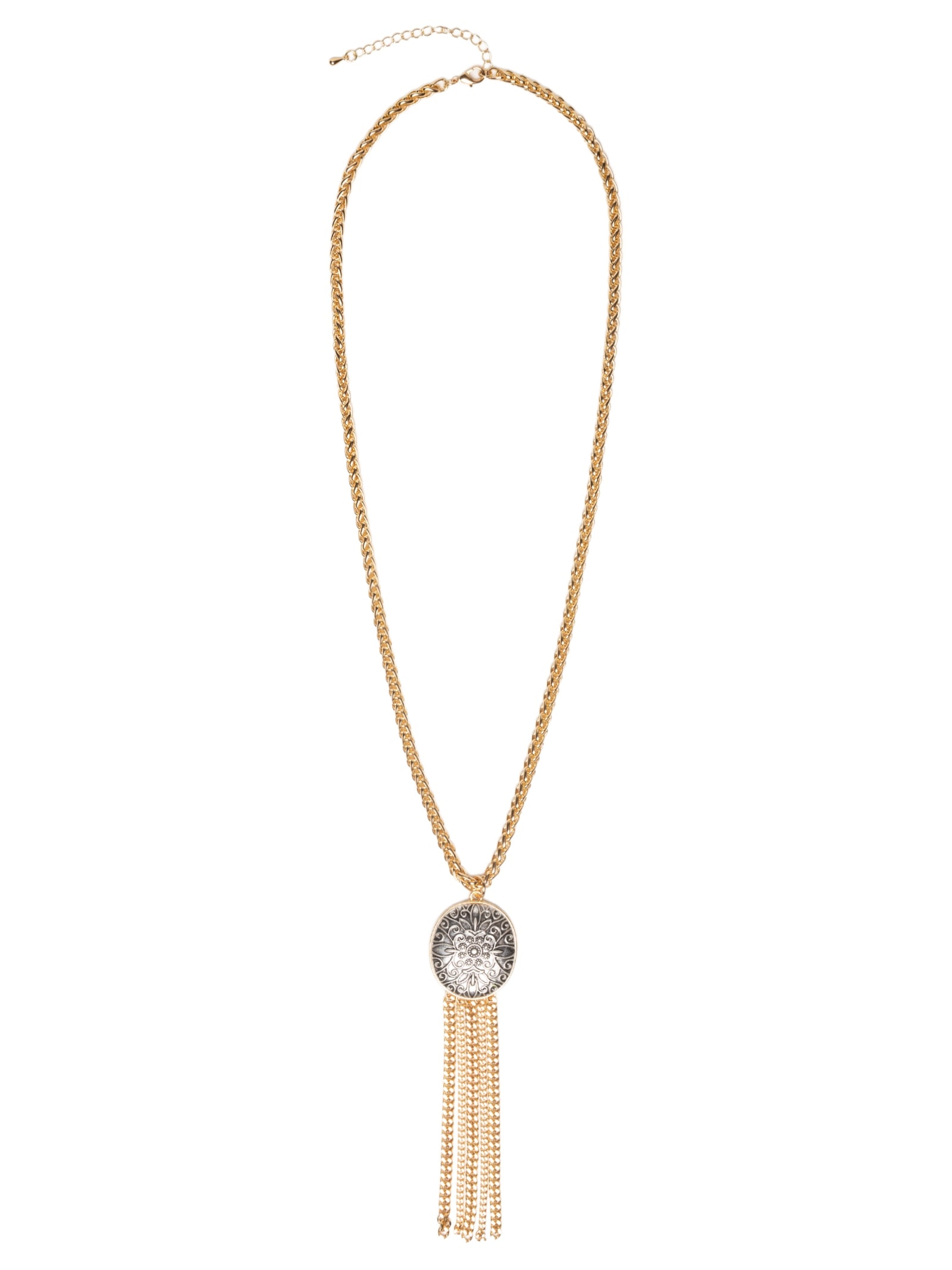 Colar Feminino Franjas Dourado Market 33