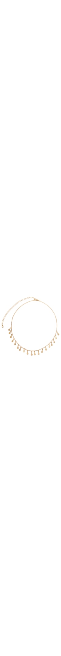 Colar Feminino Gotinhas Curto - Dourado