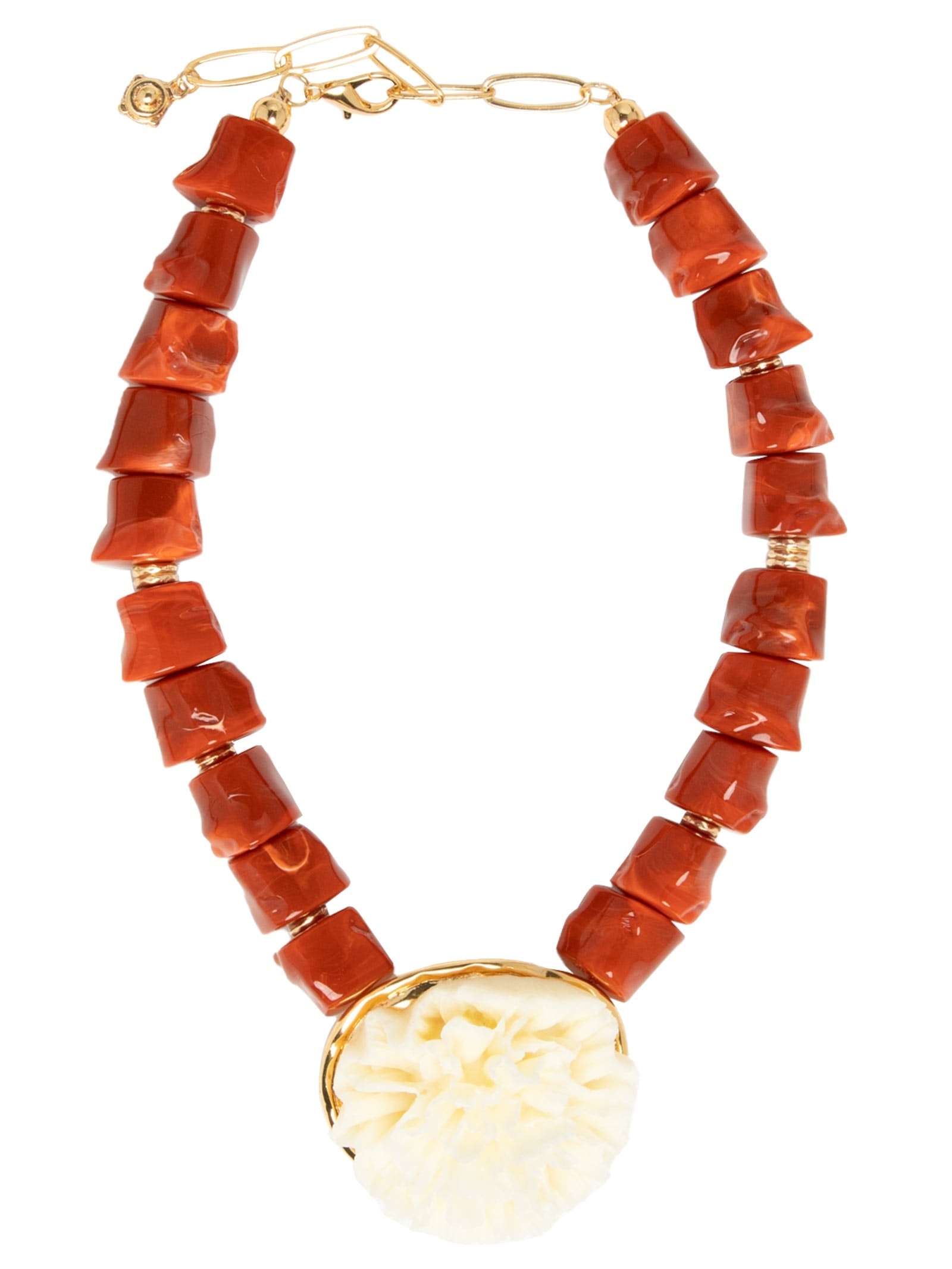 Colar Feminino Maxi Com Pedras Vermelho  '2Essential