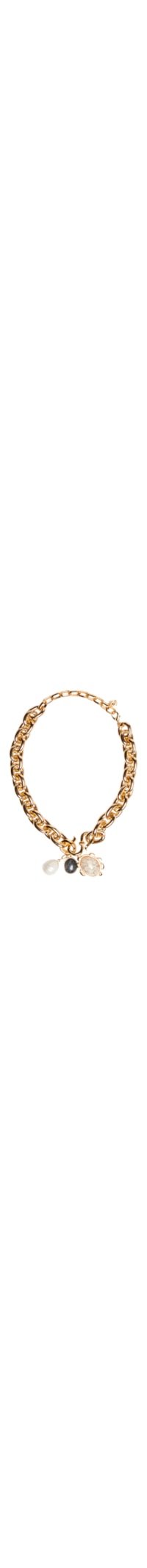 Colar Feminino Maxi Corrente Com Pingentes - Dourado