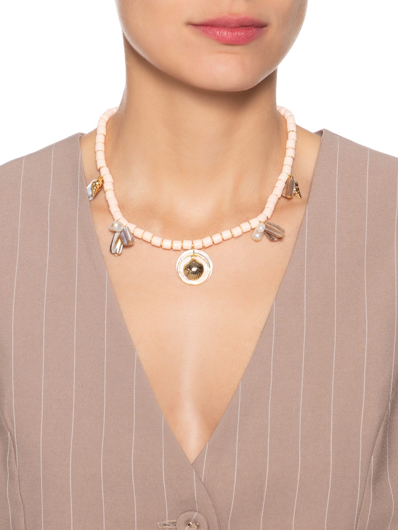 Colar Feminino Miçanga Maresia Bege Dress To