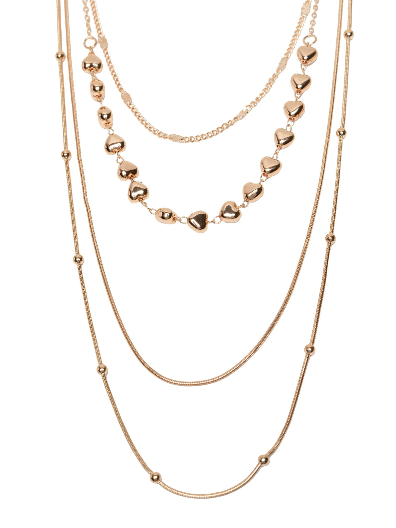 Colar Feminino Mix Camadas Dourado Market 33