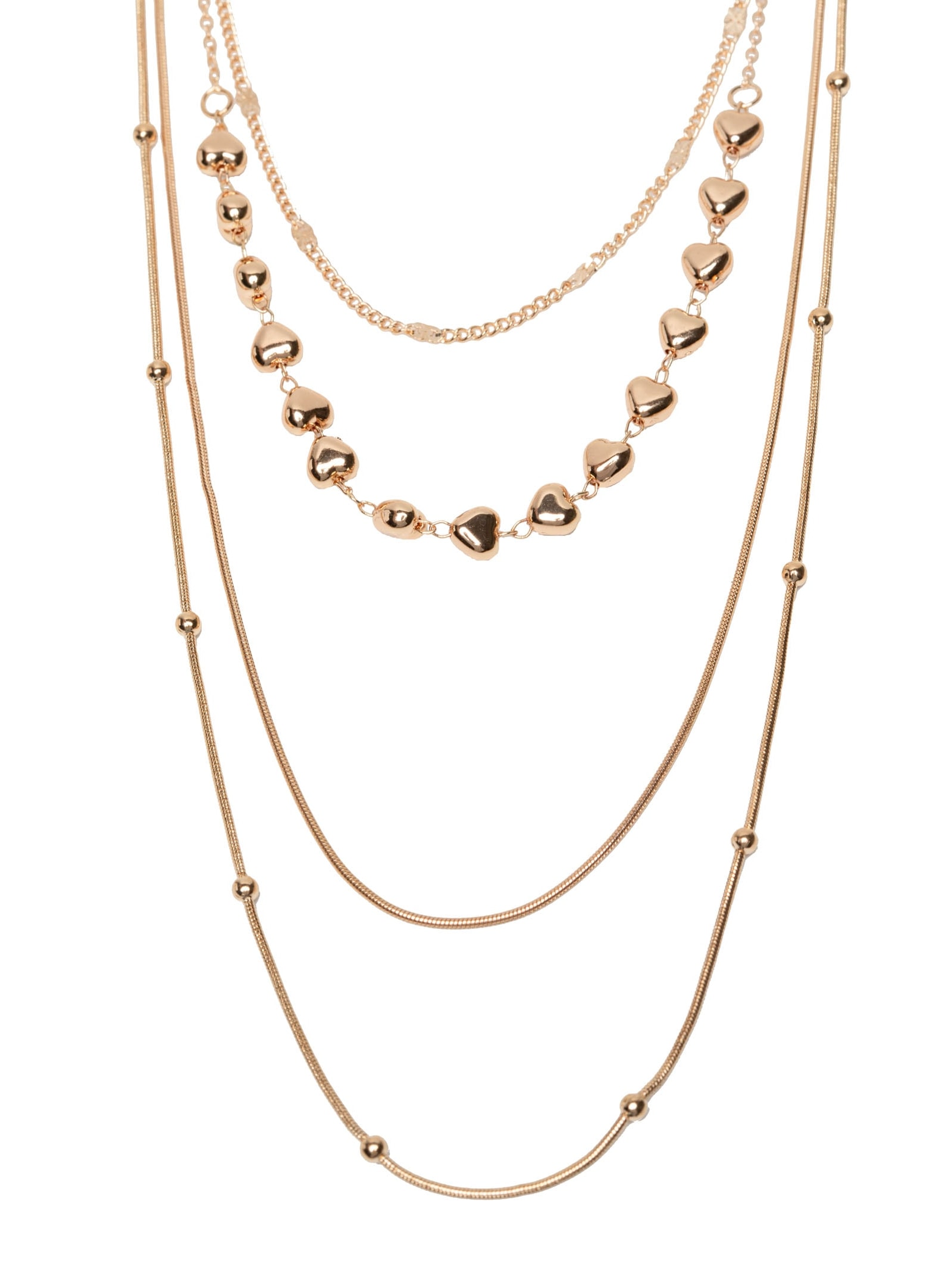 Colar Feminino Mix Camadas Dourado Market 33
