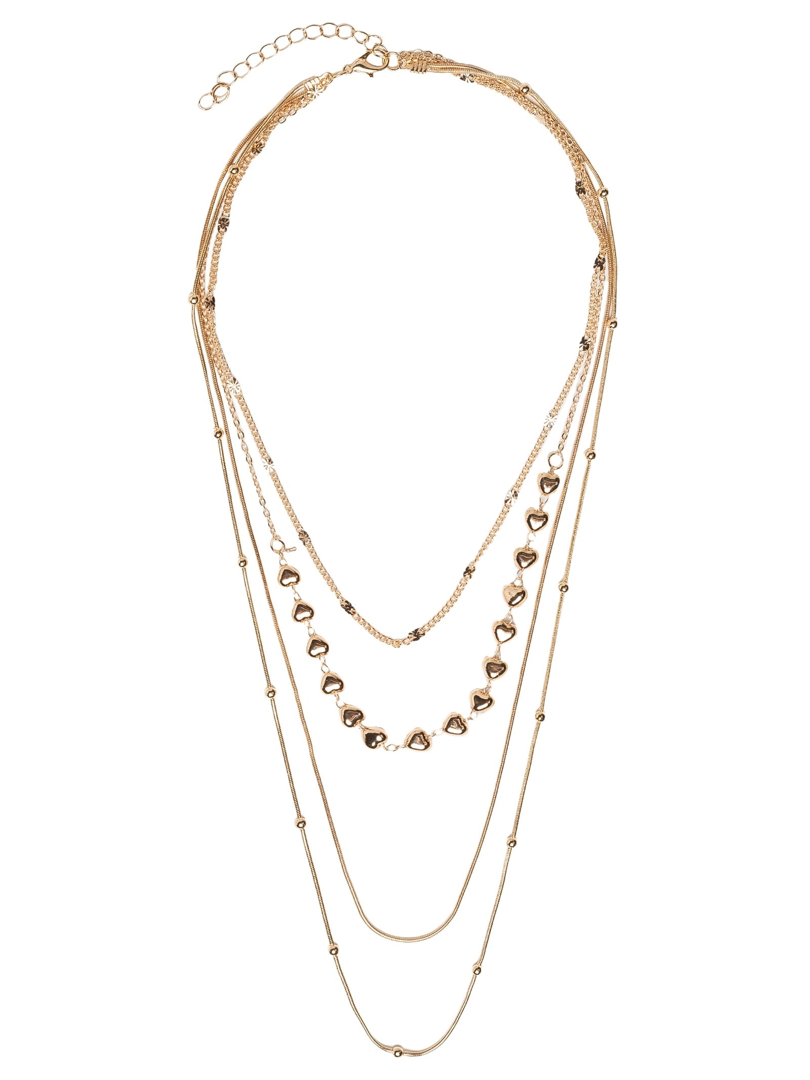 Colar Feminino Mix Camadas Dourado Market 33