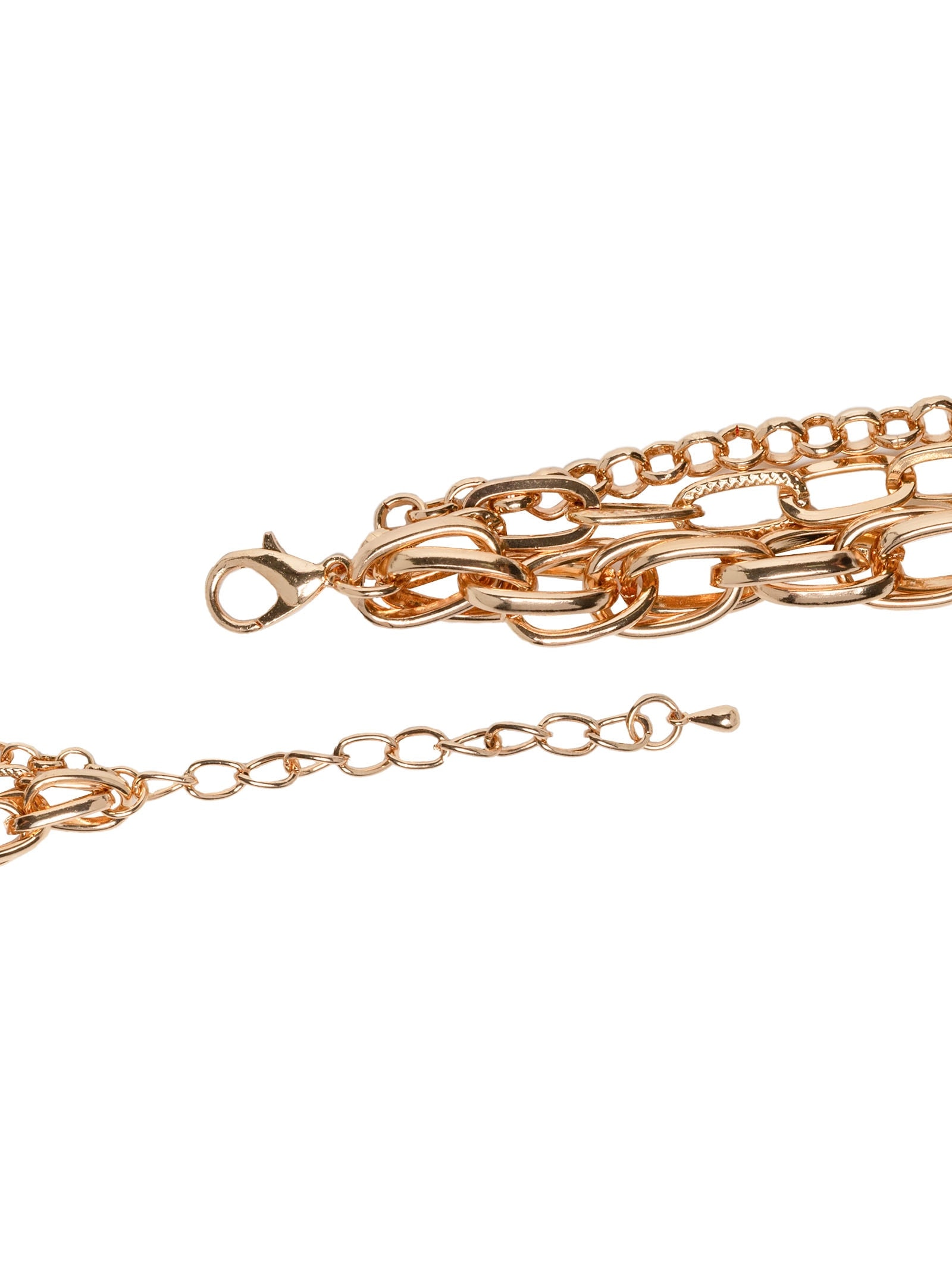 Colar Feminino Mix Correntes Dourado Market 33
