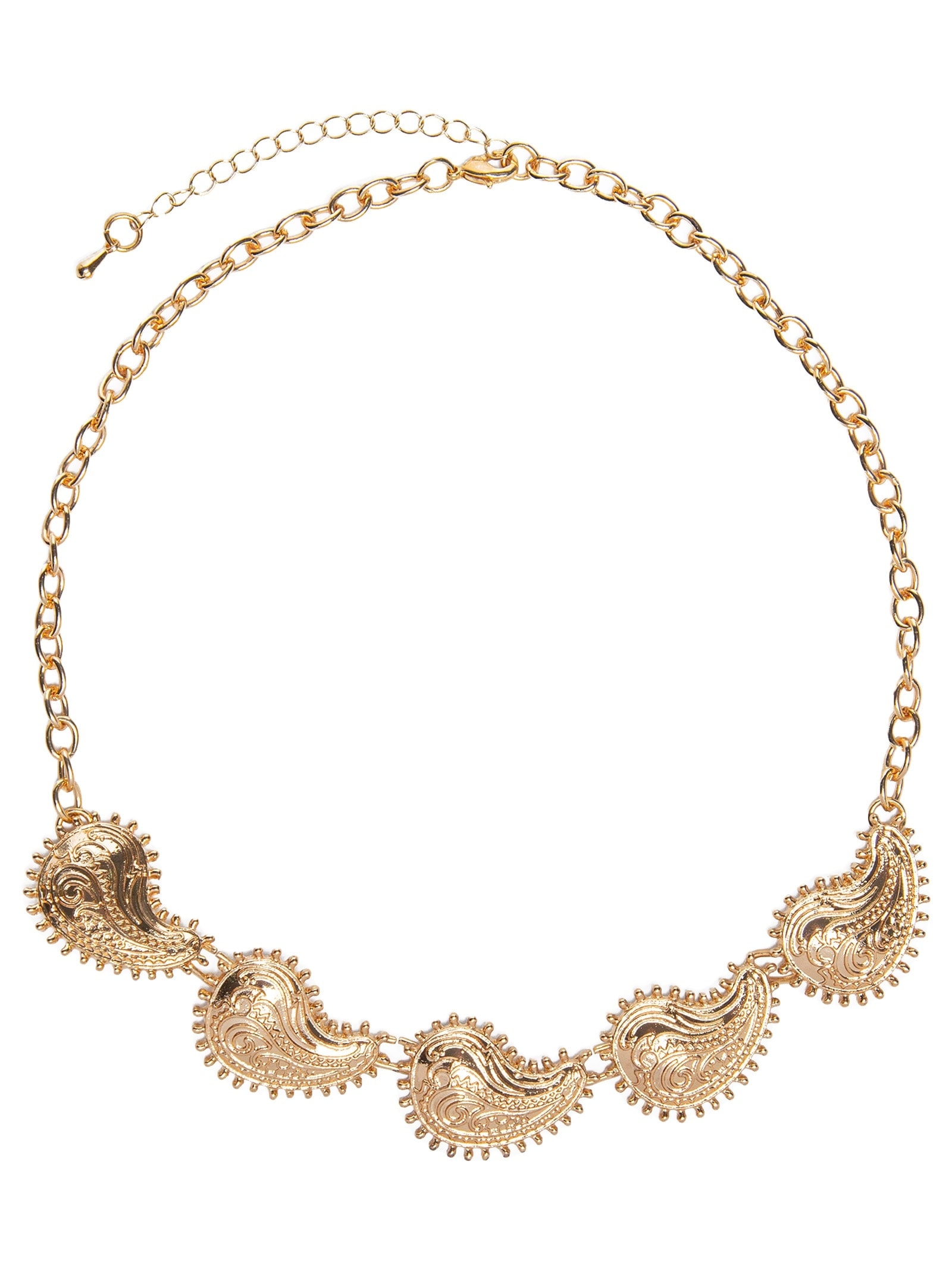 Colar Feminino Paisley Dourado Market 33