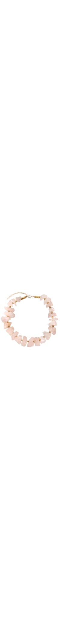 Colar Feminino Pedra Natural Quartzo Rosa - Rosa