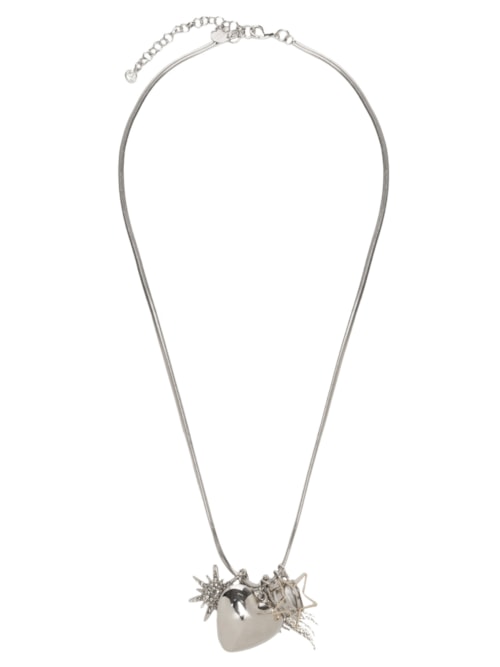 Colar Feminino Penca Mix Astral – Prateado