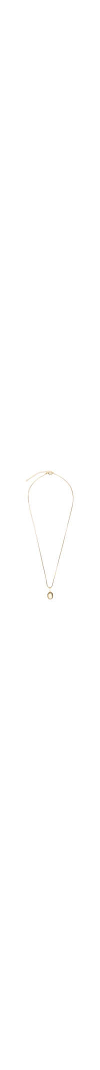 Colar Feminino Relicário Pequeno Oval Com Detalhe - Dourado