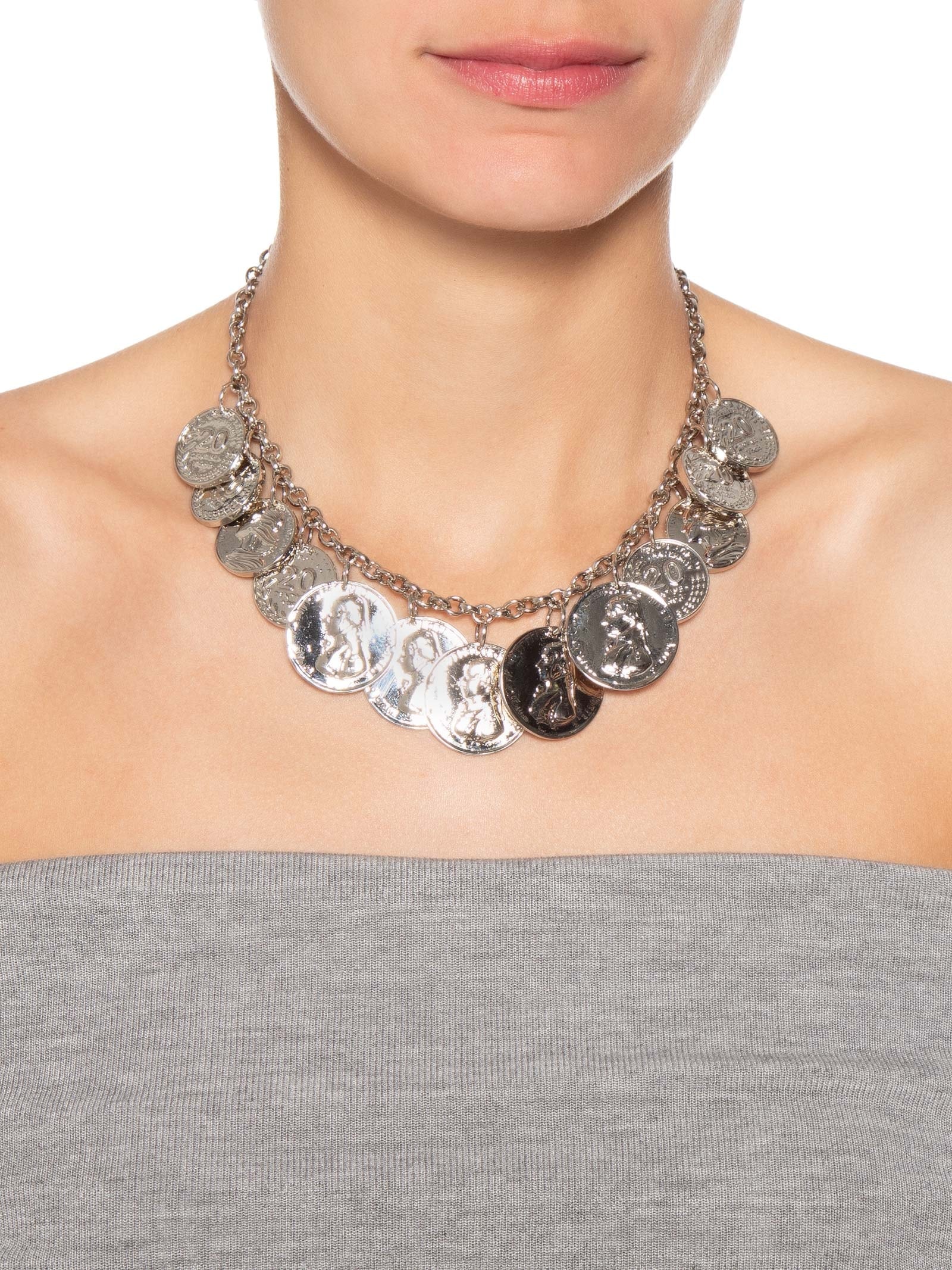 Colar Feminino Selena Prateado Erre