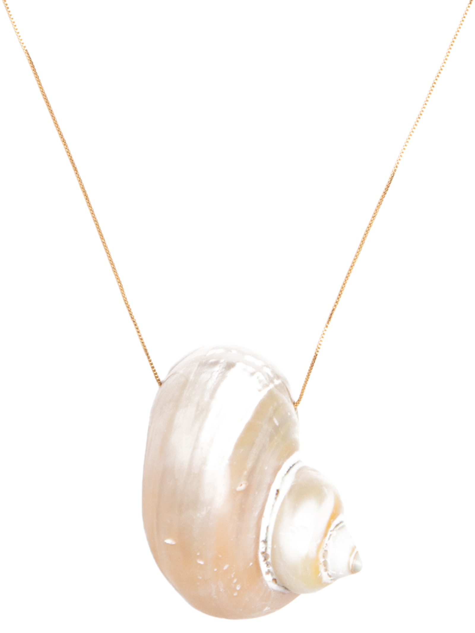 Colar Feminino Shell Slim Off White Lilac