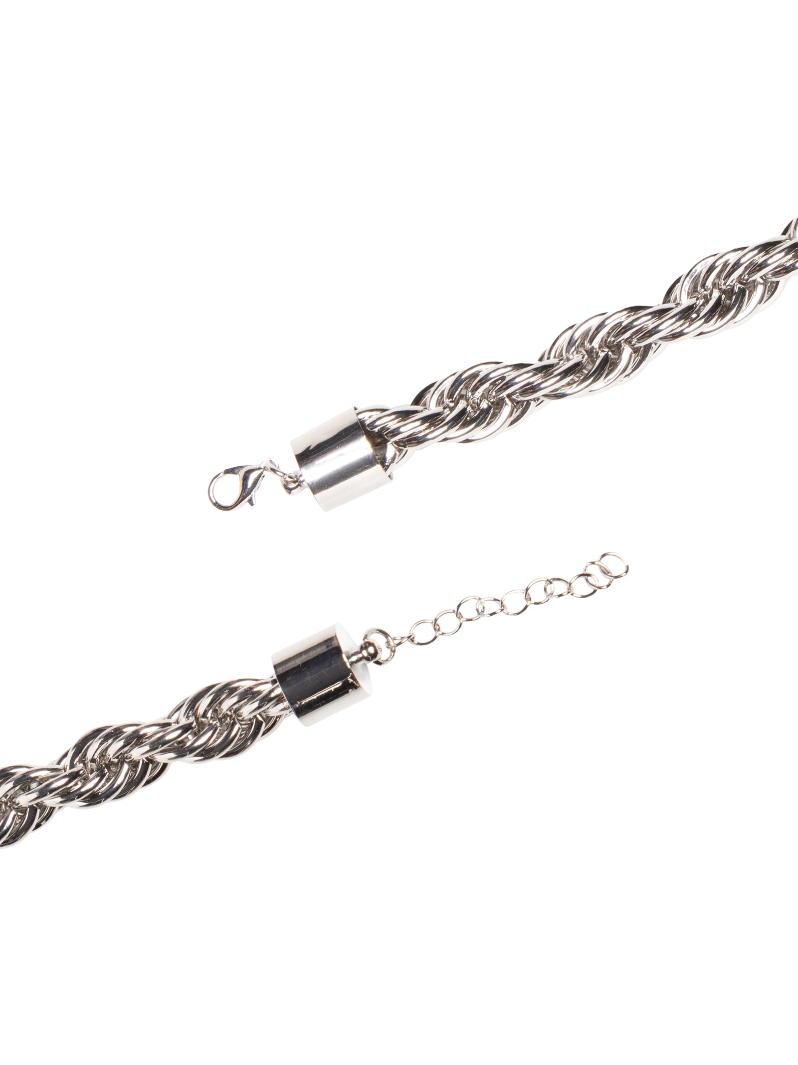 Colar Feminino Trançado Prateado Market 33