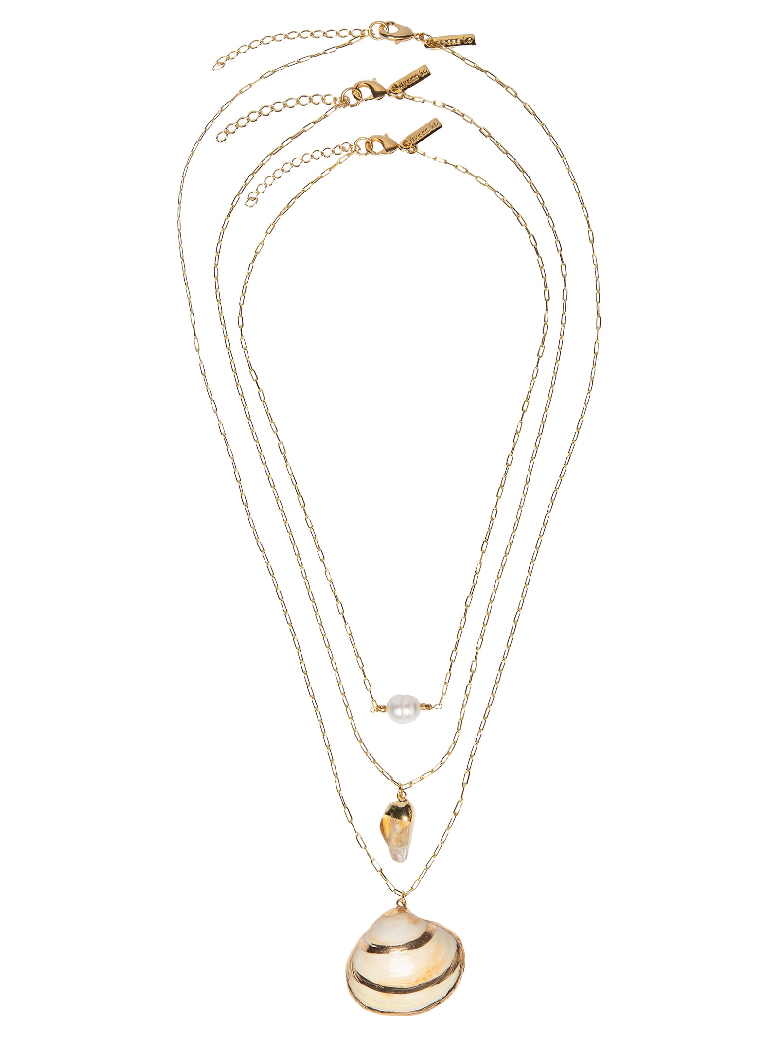 Colar Feminino Trio Beira Mar Dourado Dress To