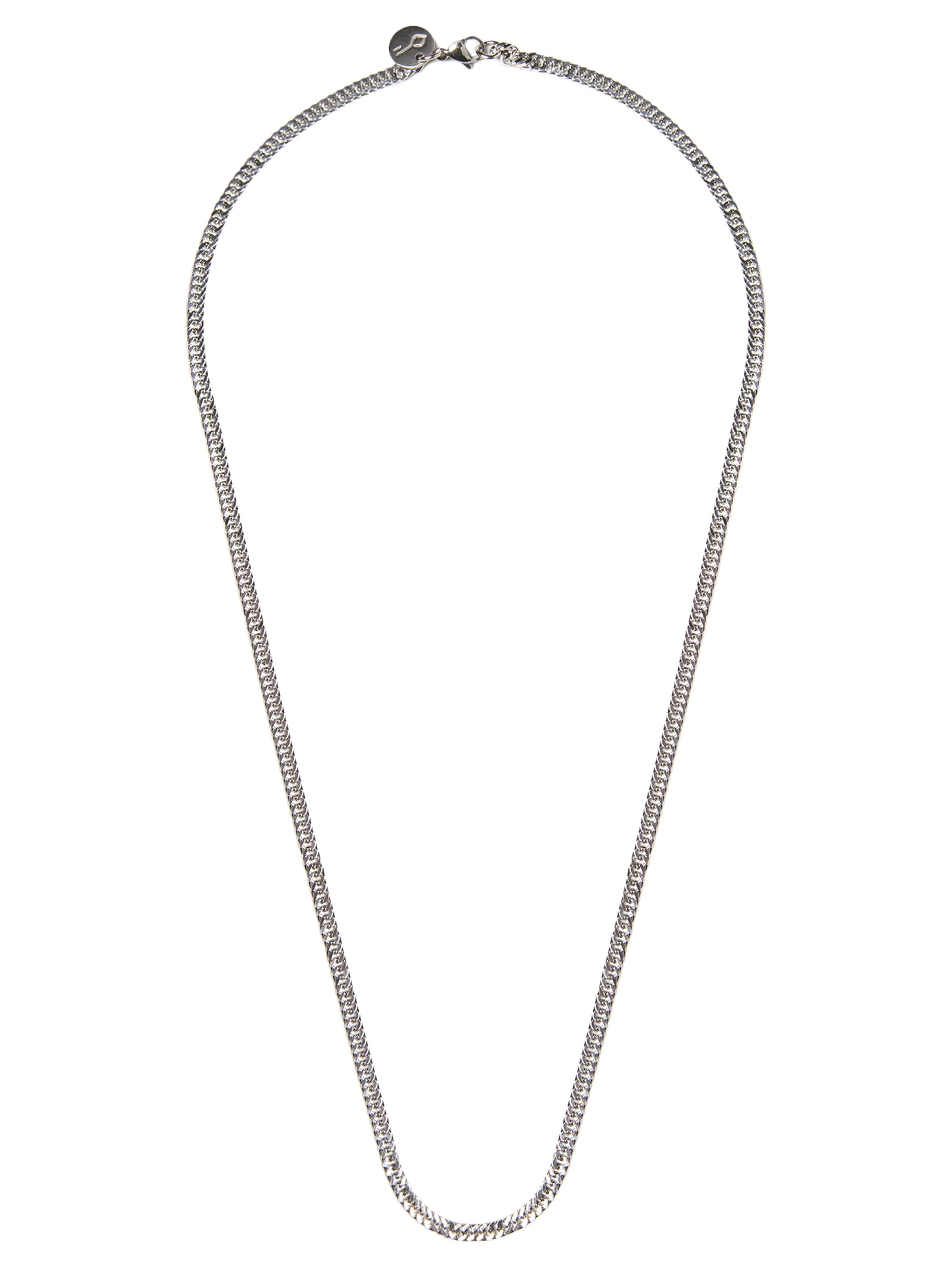 Colar Masculino Alcaraz De Aço 3,8mm Prateado Key Design