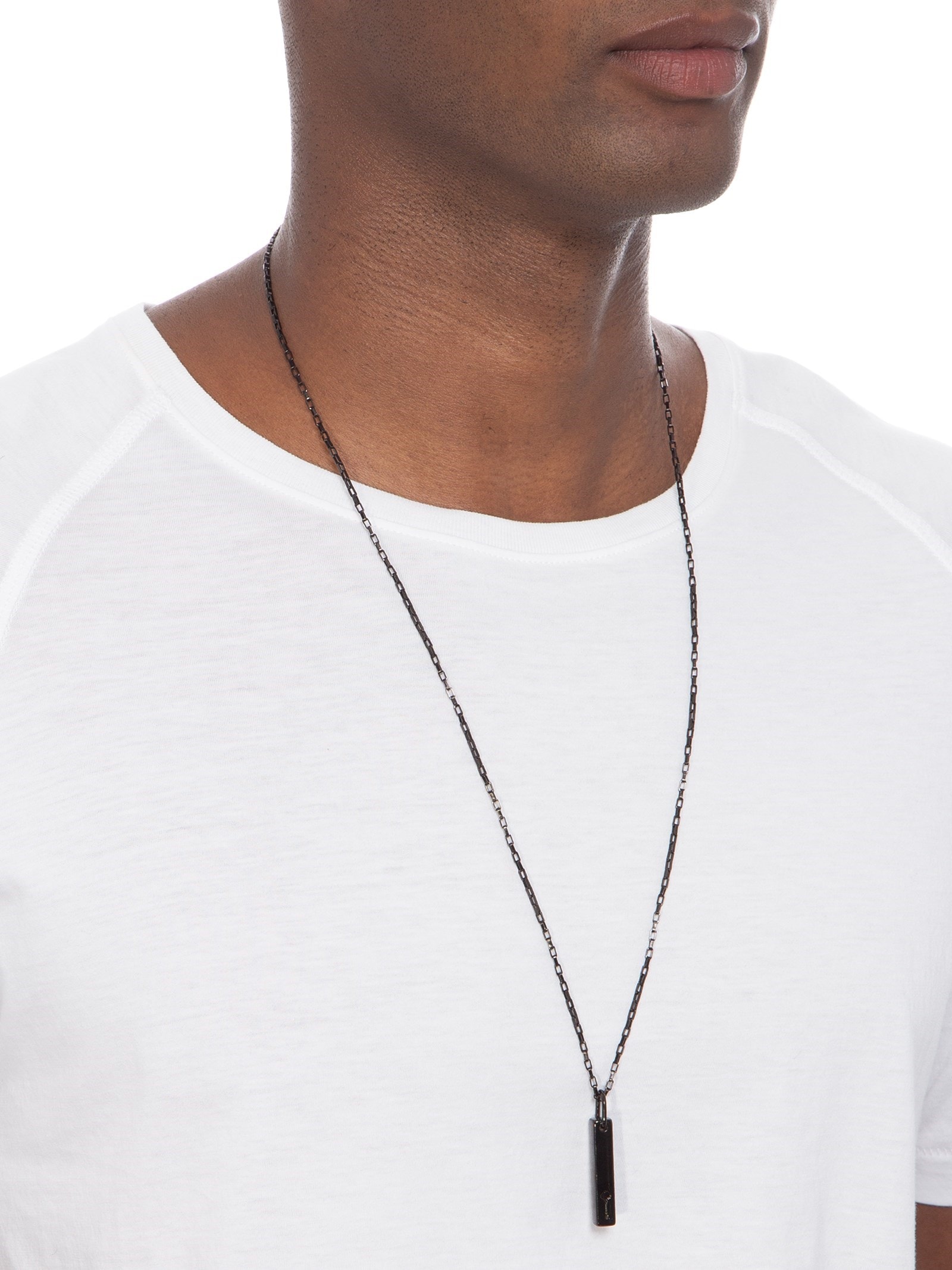 Colar Masculino Branson De Corrente Em Aço Preto Key Design