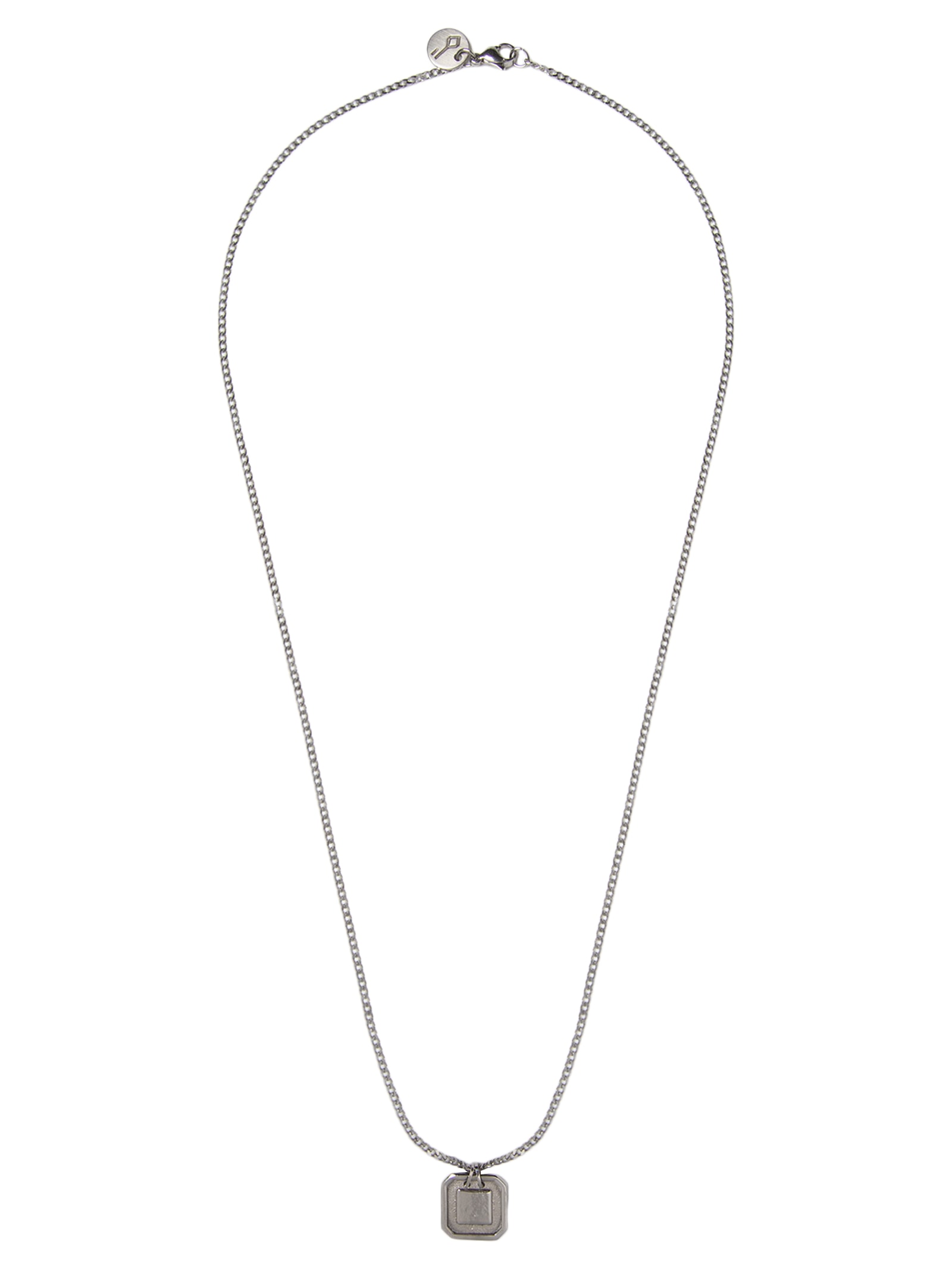Colar Masculino Carré Corrente de Aço Prateado Key Design