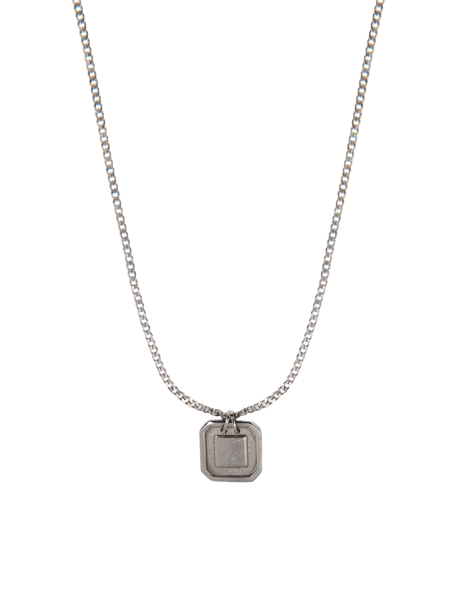 Colar Masculino Carré Corrente de Aço Prateado Key Design