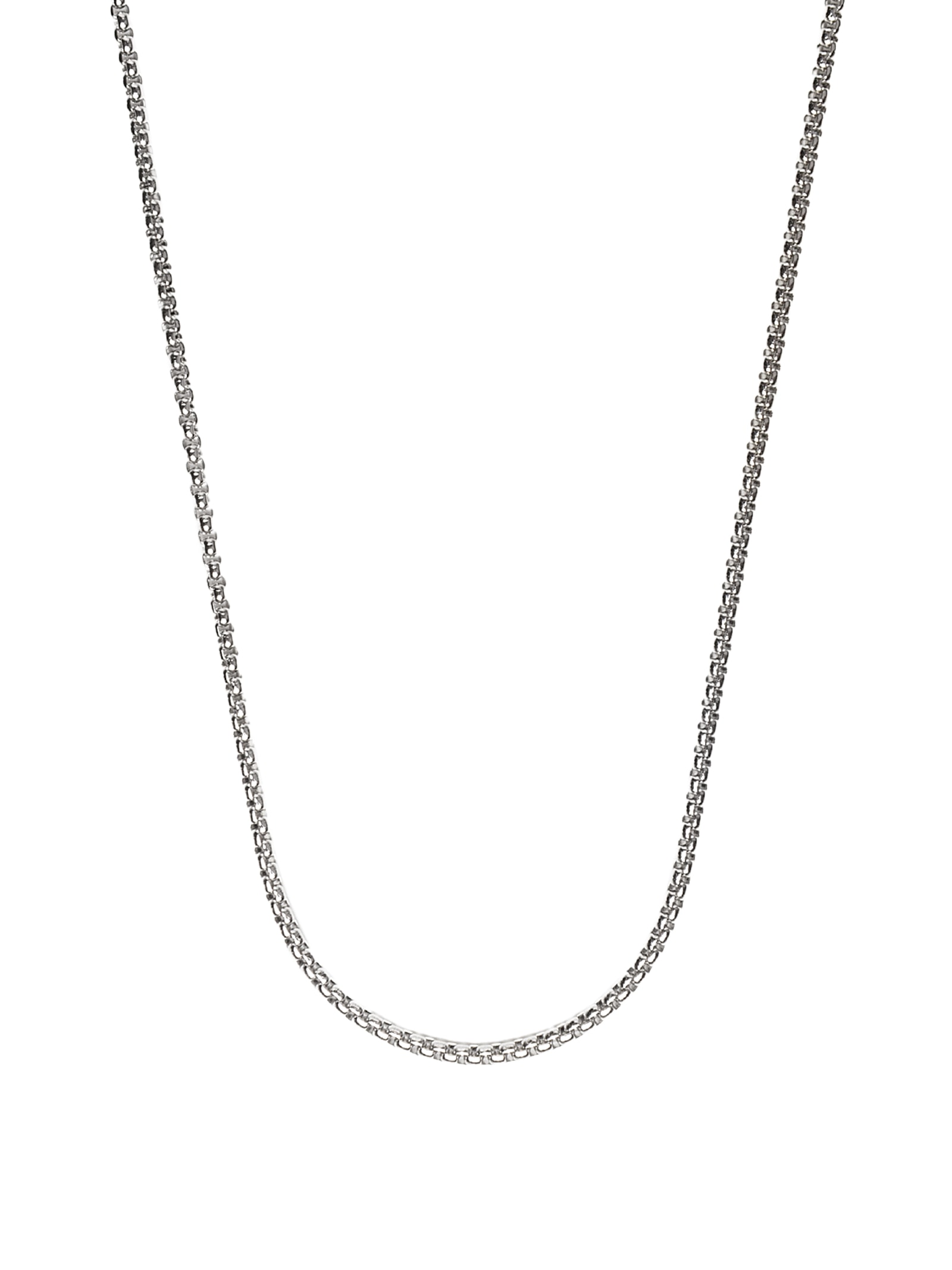 Colar Masculino Corrente Aço Box 2mm Prateado Key Design