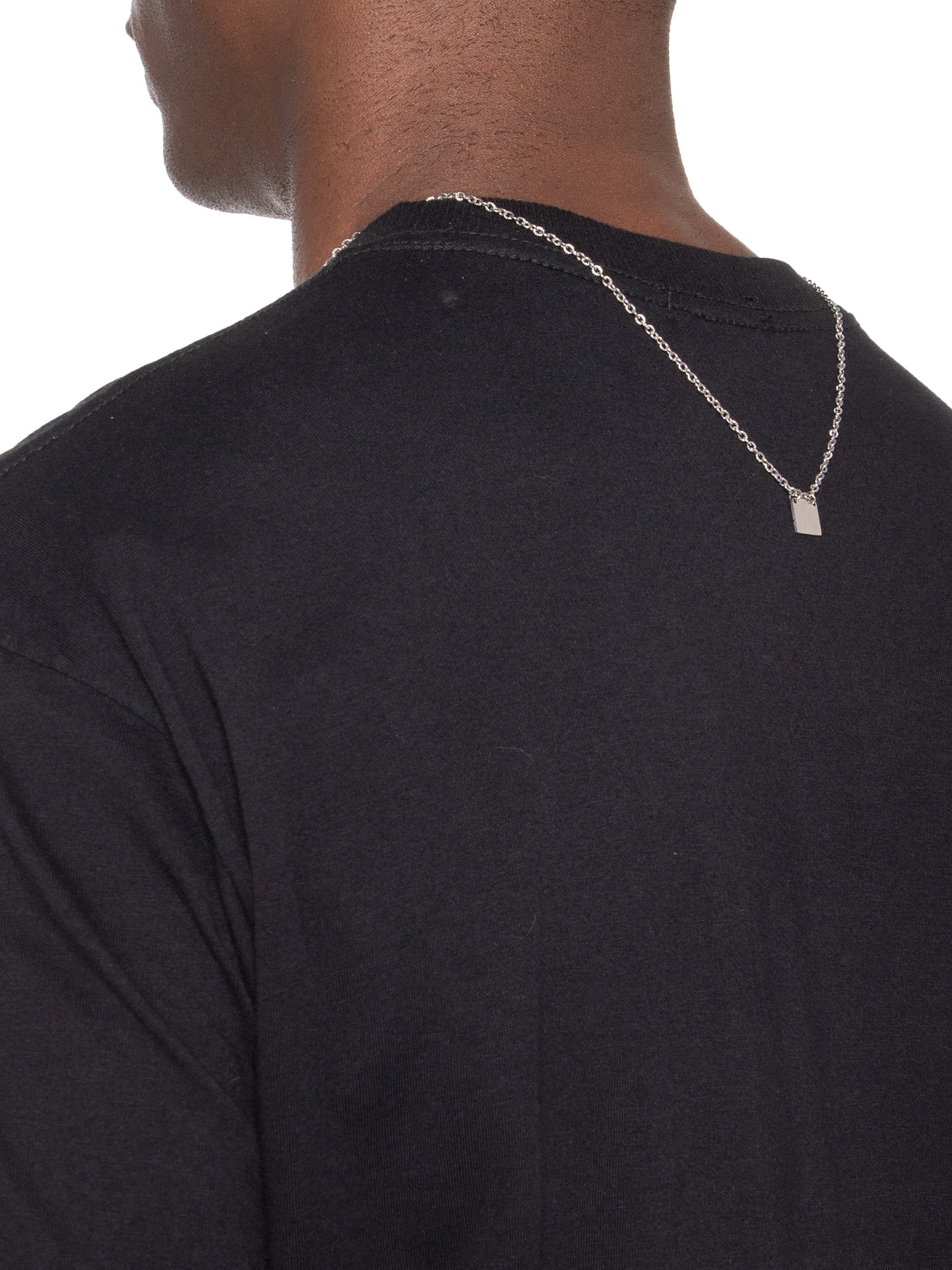 Colar Masculino Escapulário Saab Prateado Key Design