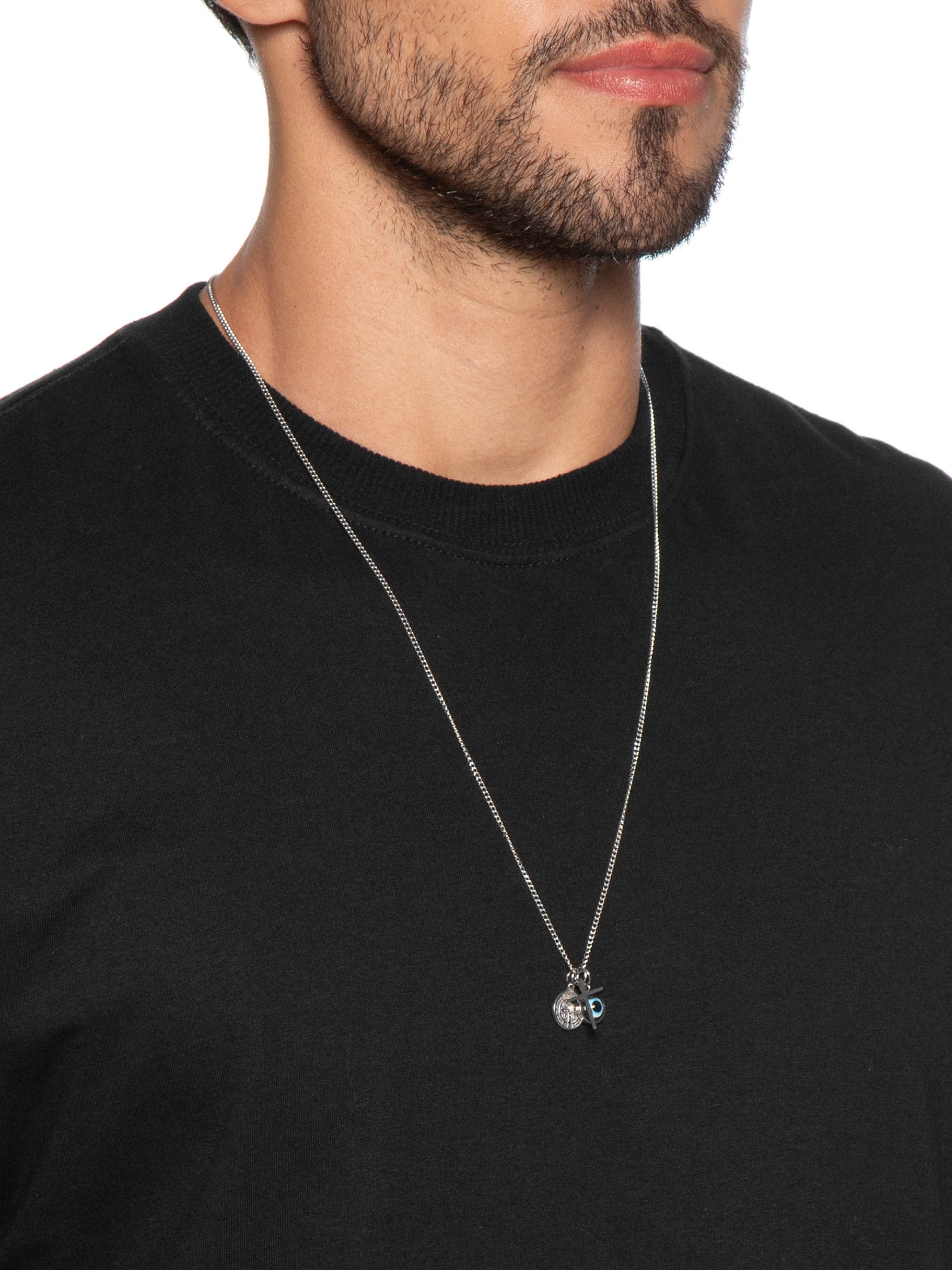 Colar Masculino Hill De Corrente Aço Prateado Key Design