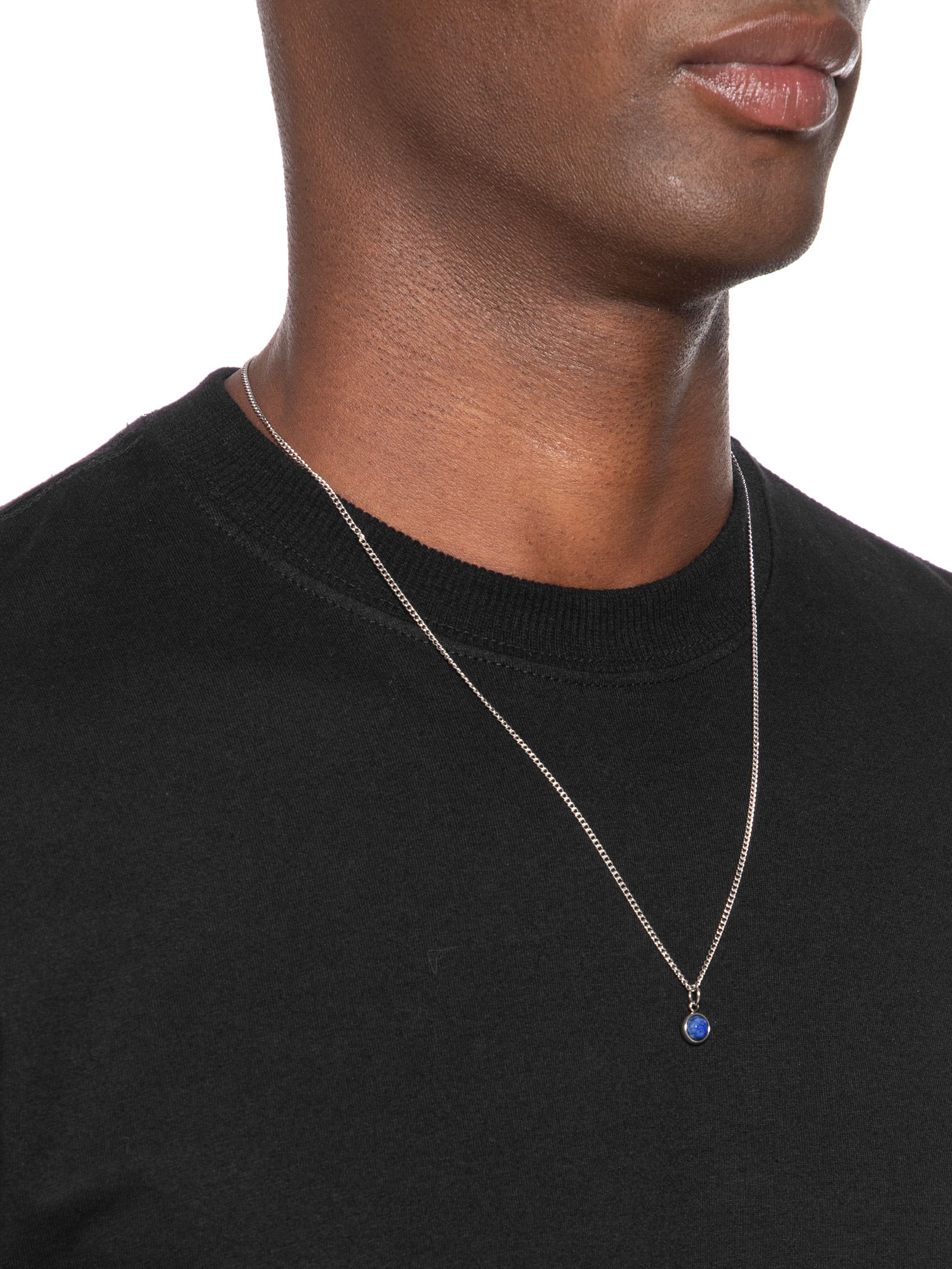 ?Colar Masculino Lápis Blue Prateado Key Design