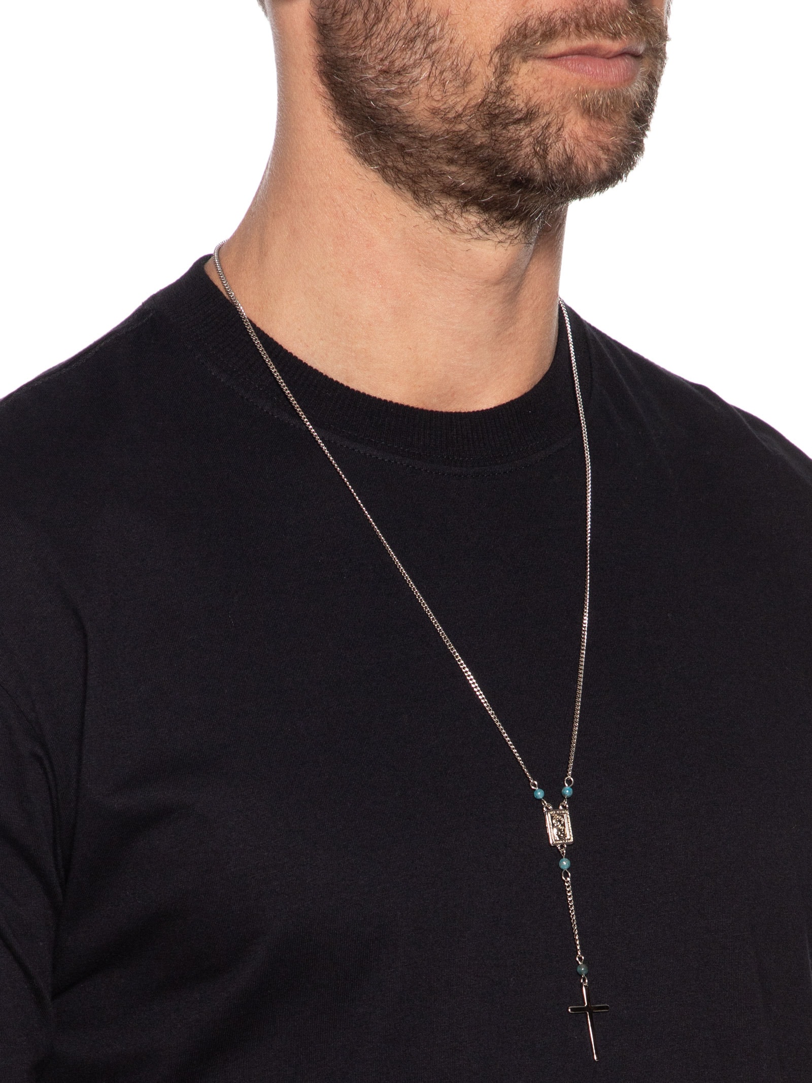 Colar Masculino Terço Cinza Sergio K