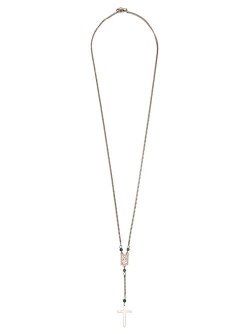 Colar Masculino Terço – Cinza