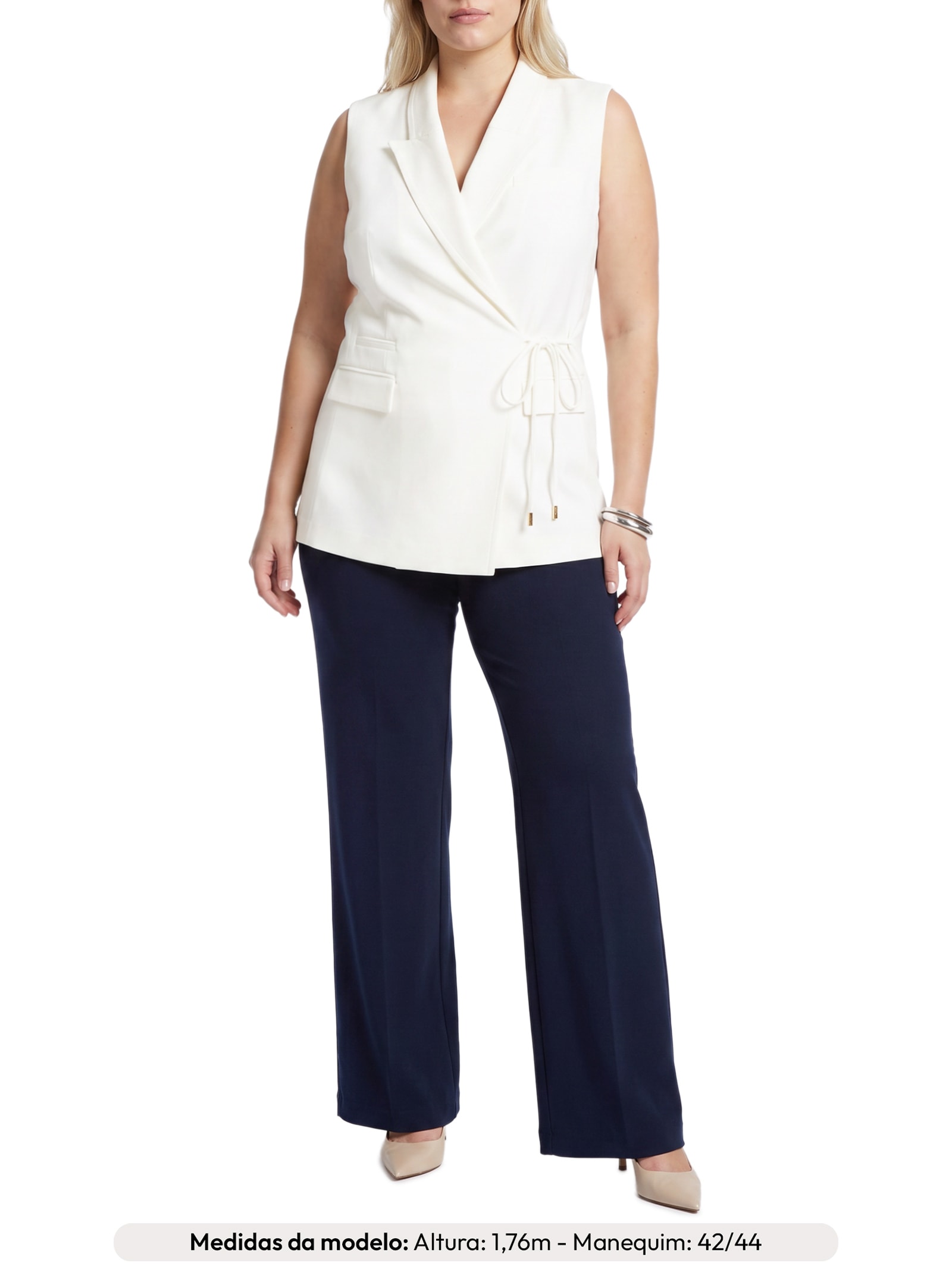 Colete Feminino Adeline Branco Le Lis