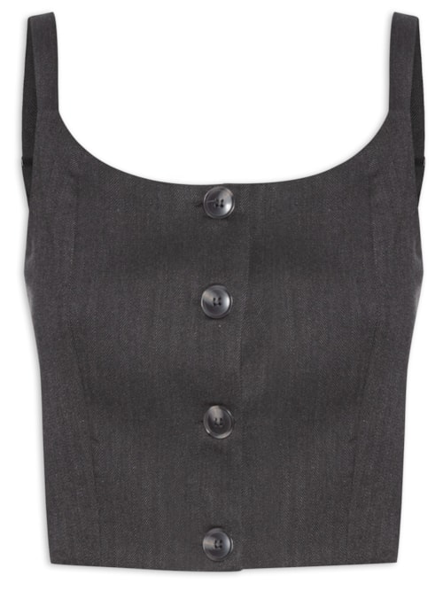 Colete Feminino Alça Fina – Cinza