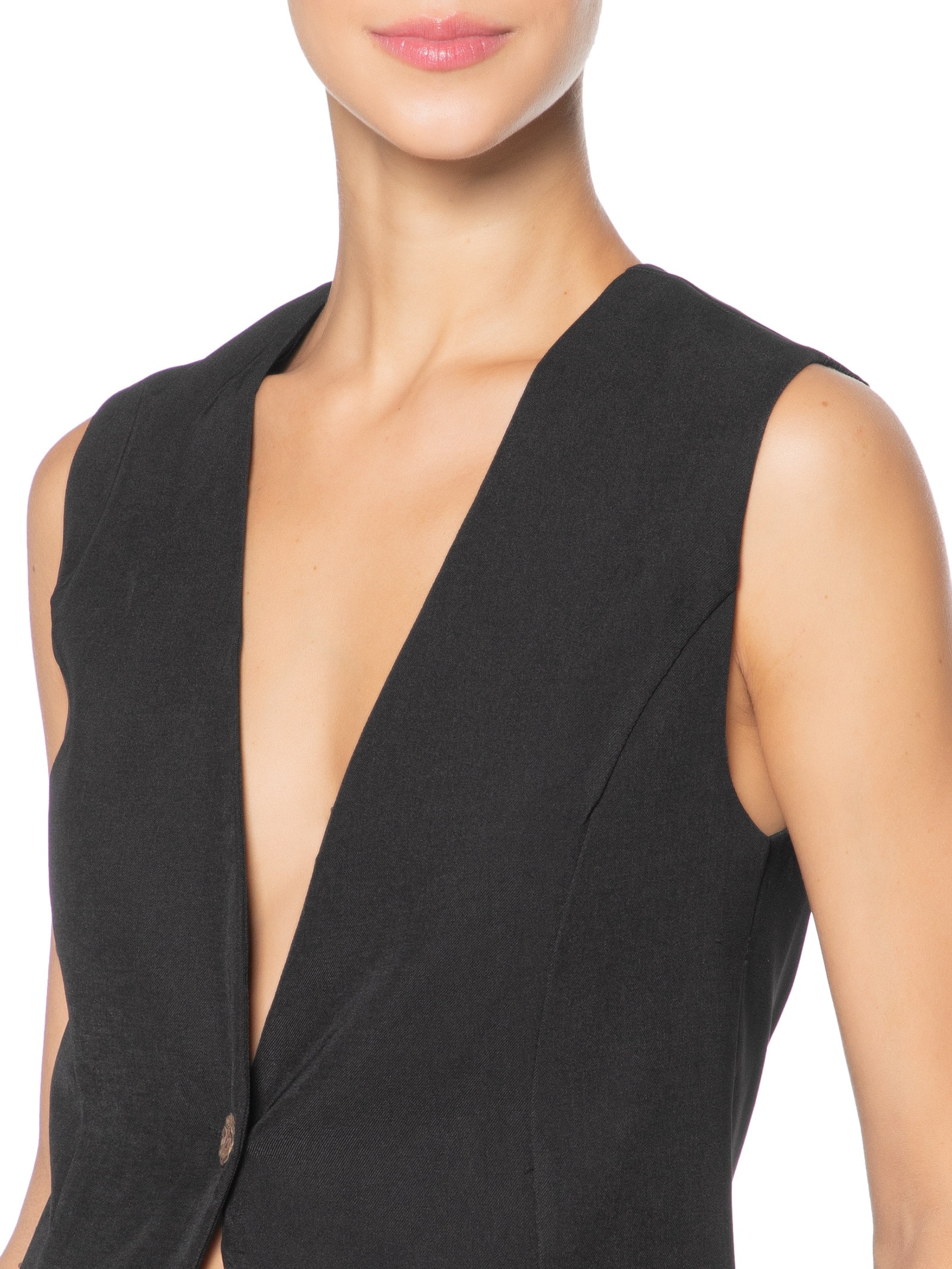 Colete Feminino Alfaiataria Alongado Preto Basiq