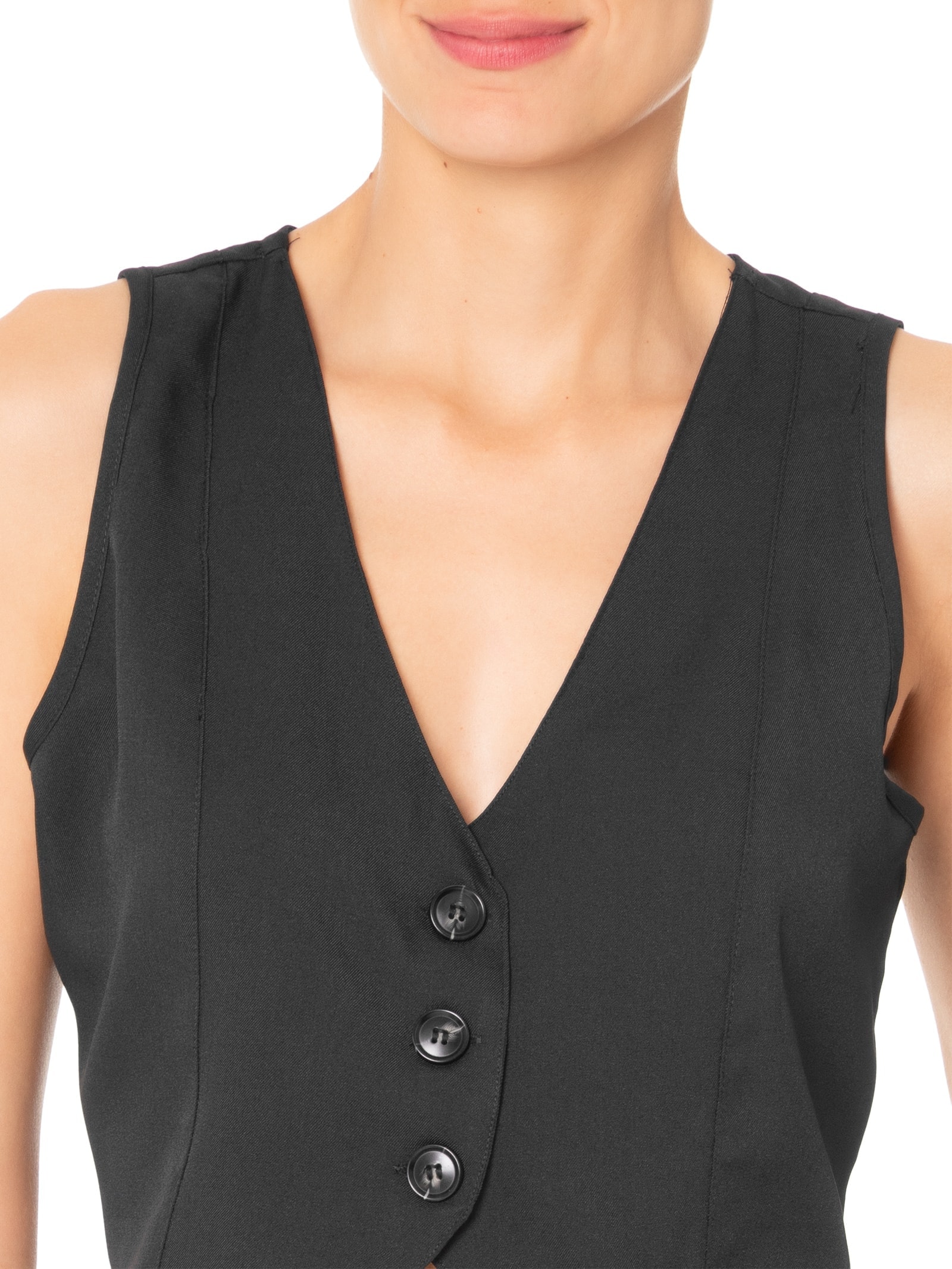 Colete Feminino Alfaiataria Básico Preto Basiq