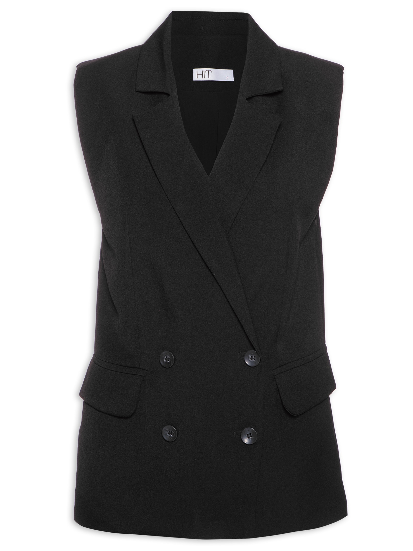 Colete Feminino Alfaiataria Felicia - Preto - Hit