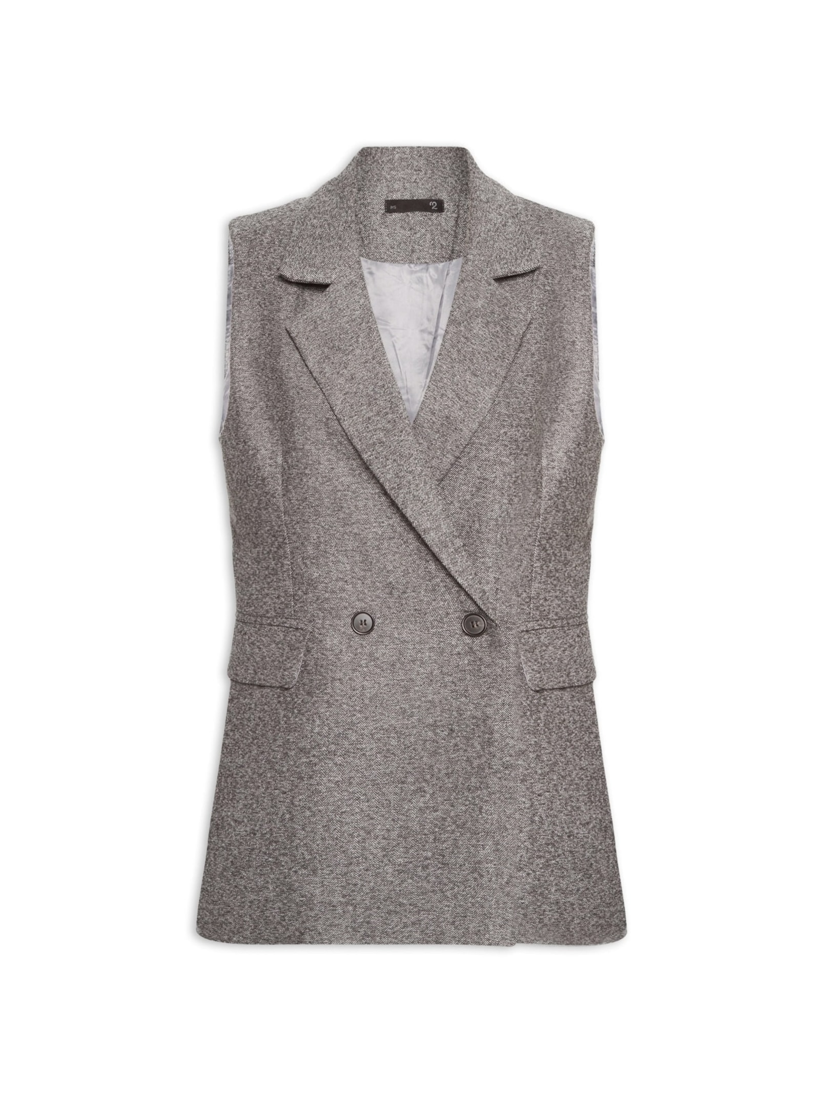 Colete Feminino Alongado Cinza  '2Essential