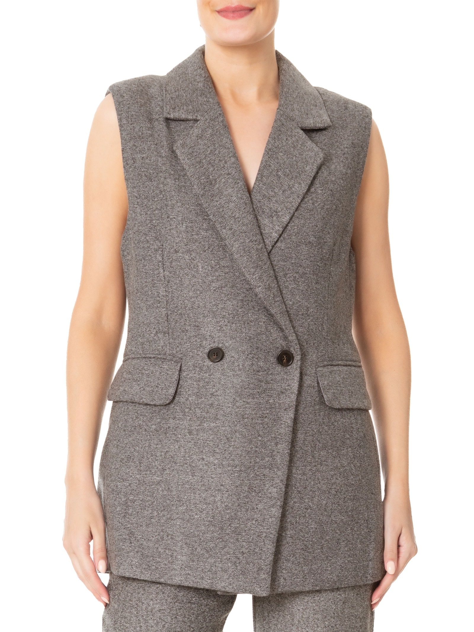 Colete Feminino Alongado Cinza  '2Essential