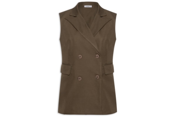 Colete Feminino Alongado - Marrom