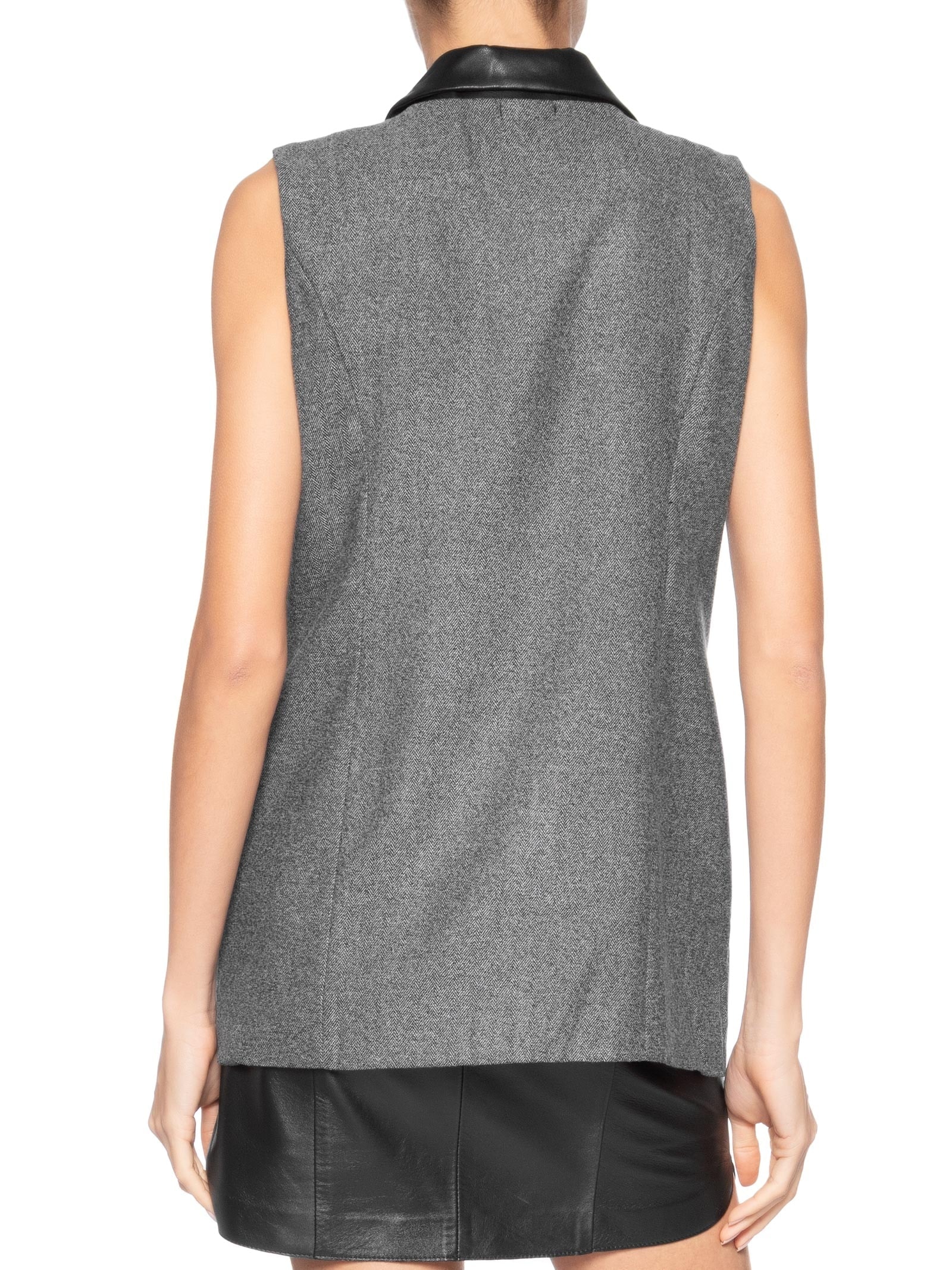 Colete Feminino  Alongado Preto Market 33