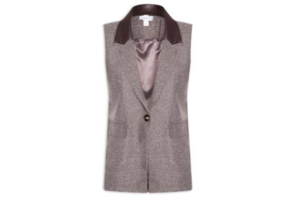 Colete Feminino  Alongado – Marrom