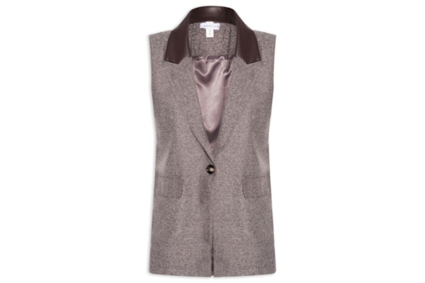 Colete Feminino  Alongado – Marrom