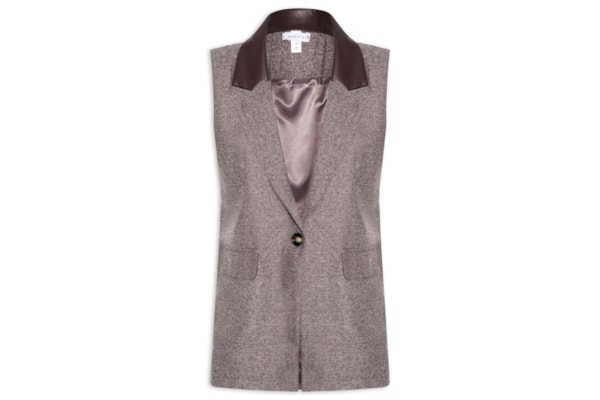 Colete Feminino  Alongado – Marrom