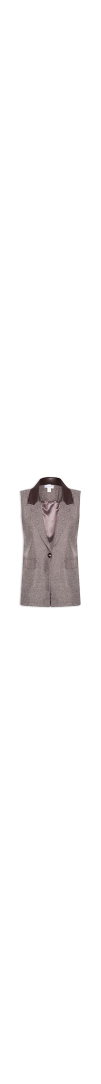 Colete Feminino Alongado – Marrom